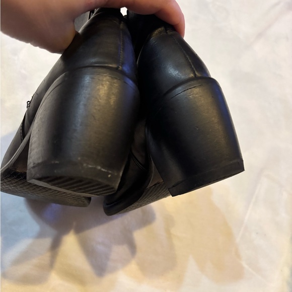 Boemos Italy Black Leather Double Zip Ankle Boots Moto Booties Size 5,5/6(EU36) - Picture 6 of 10